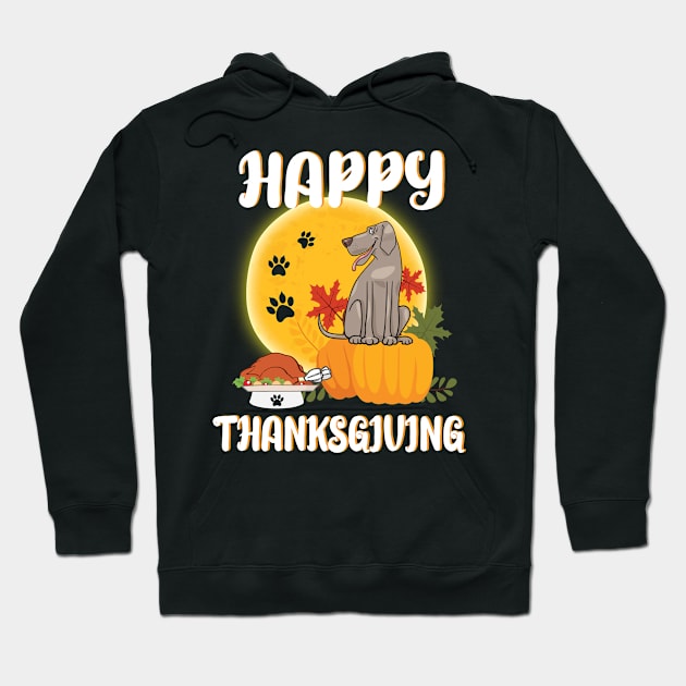 Greatdane Seeing Turkey Dish Happy Halloween Thanksgiving Merry Christmas Day Hoodie by Cowan79